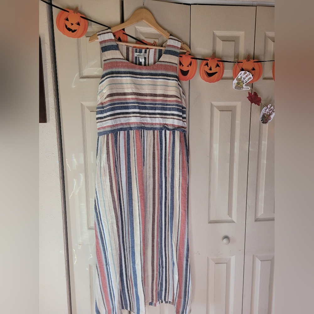 Coldwater Creek Multicolor Striped Womens Dress
